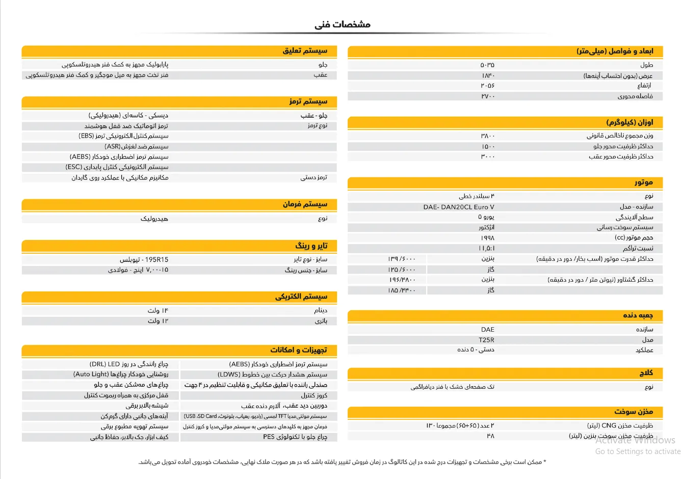 کامیونت F38 دوگانه سوز بهمن دیزل قیمت گذاری شد