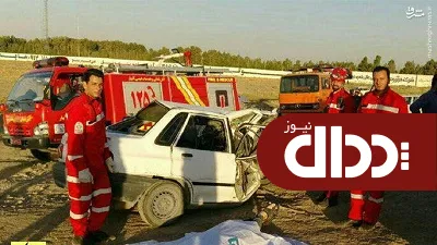 عکس/ تصادف مرگبار خودرو پراید با تریلی