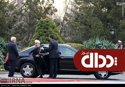 عکس/ خودروی لوکس و تشریفات روحانی در تهران