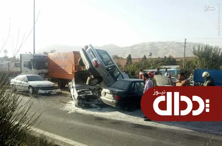 عکس/ پرواز پراید در تصادف جاده مخصوص