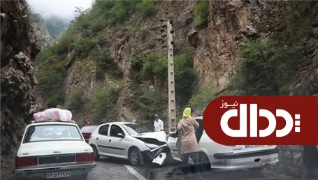 عکس/ تصادف در جاده محور کرج و چالوس