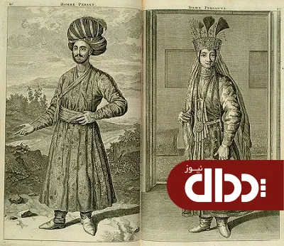 عکس/ زن و مرد ایرانی در قرن 18 میلادی
