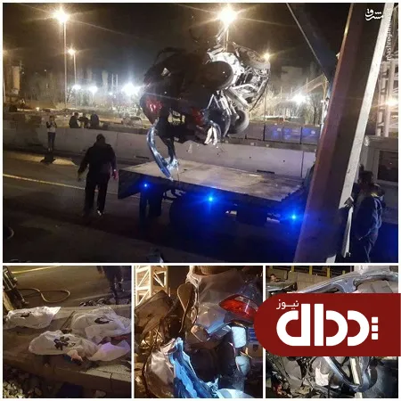عکس/ تصادف مرگبار در اتوبان ارتش تهران