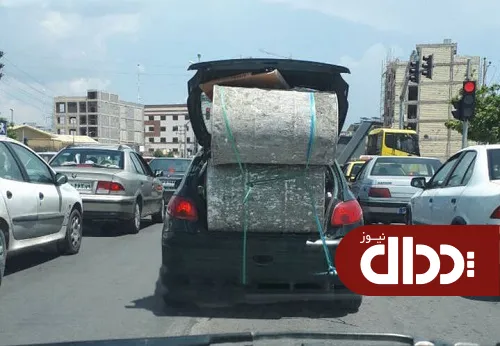 عکس/ حمل بار عجیب با خودروی 206!