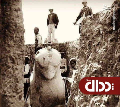 عکس/ لحظه کشف گنج بزرگ تخت جمشید