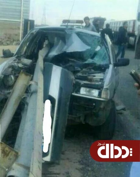 عکس/ برخورد مرگبار پژو 405 با گاردریل