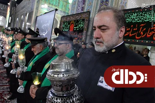عکس/ بازیگر خادم حرم رضوی