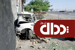 عکس/ له شدن پراید در برخورد با دیوار