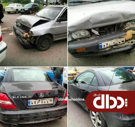 عکس/ عاقبت تصادف مرسدس بنز و پراید