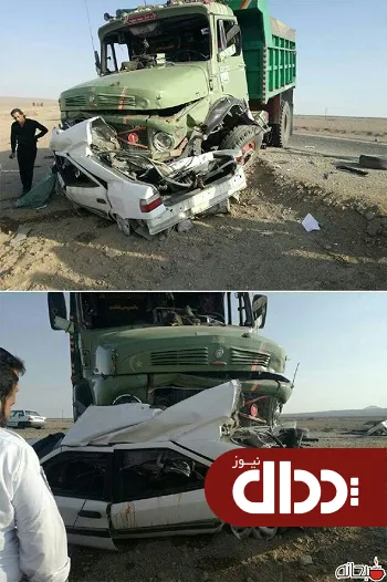 عکس/ کامیون، زانتیا را مچاله کرد