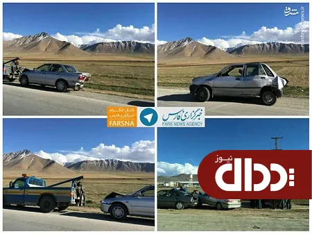 عکس/ تصادف زنجیره‌ای در جاده بروجرد