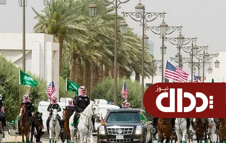 عکس/ اسکورت عجیب خودروی ترامپ در عربستان
