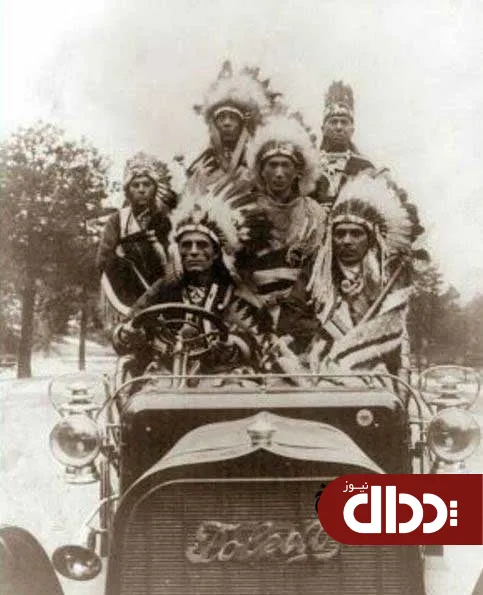 عکس/ ماشین سواری سرخ پوست ها؛ ۱۱۰ سال قبل
